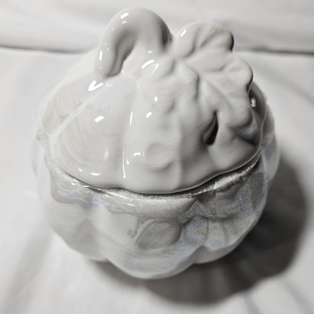 Mapleton Mills Ceramic Pumpkin Dish With Lid NEW | Fall Thanksgiving
